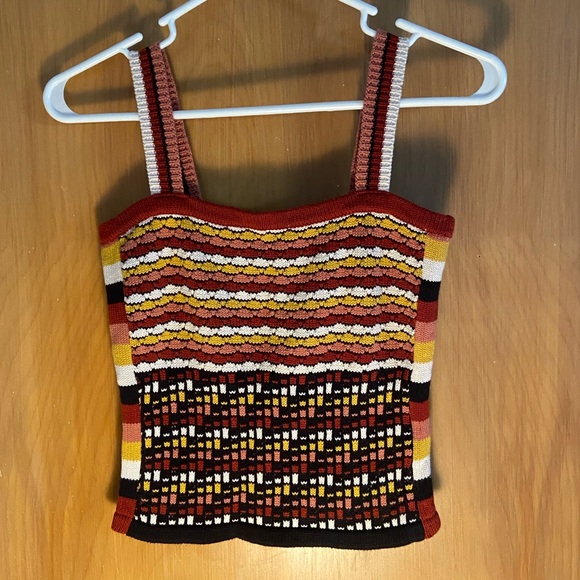 Forever 21 Tops - Colorful Boho Knit Cropped Tank Top Small